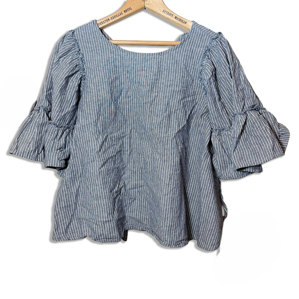 Altar'd State Flutter Sleeve Cotton Blouse Cottagecore Peasant Top Womens Large